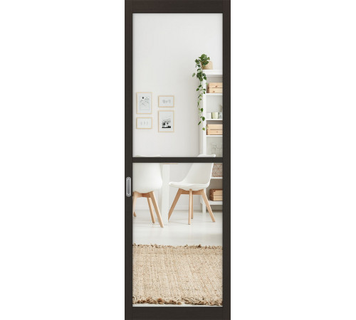 Перегородка 102.22 с зеркалом Optima Porte для ванной комнаты
